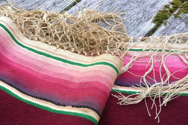 Vintage mexican serape discount blanket