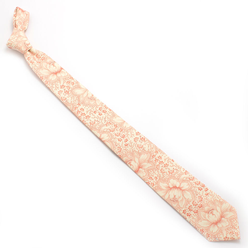 Blush Stencil Floral Necktie