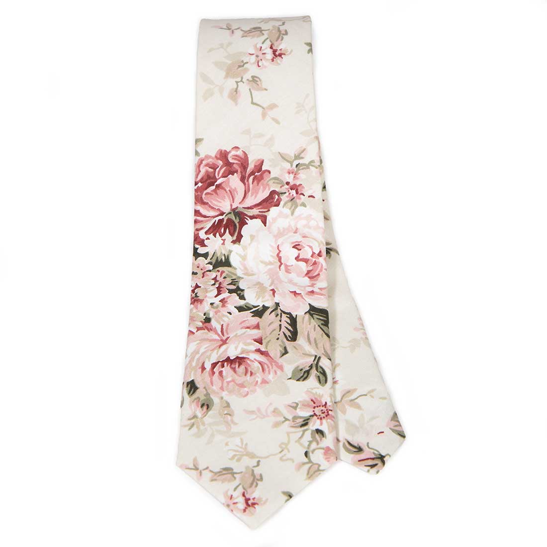 Cabbage Rose Necktie-Available to ship 3/29