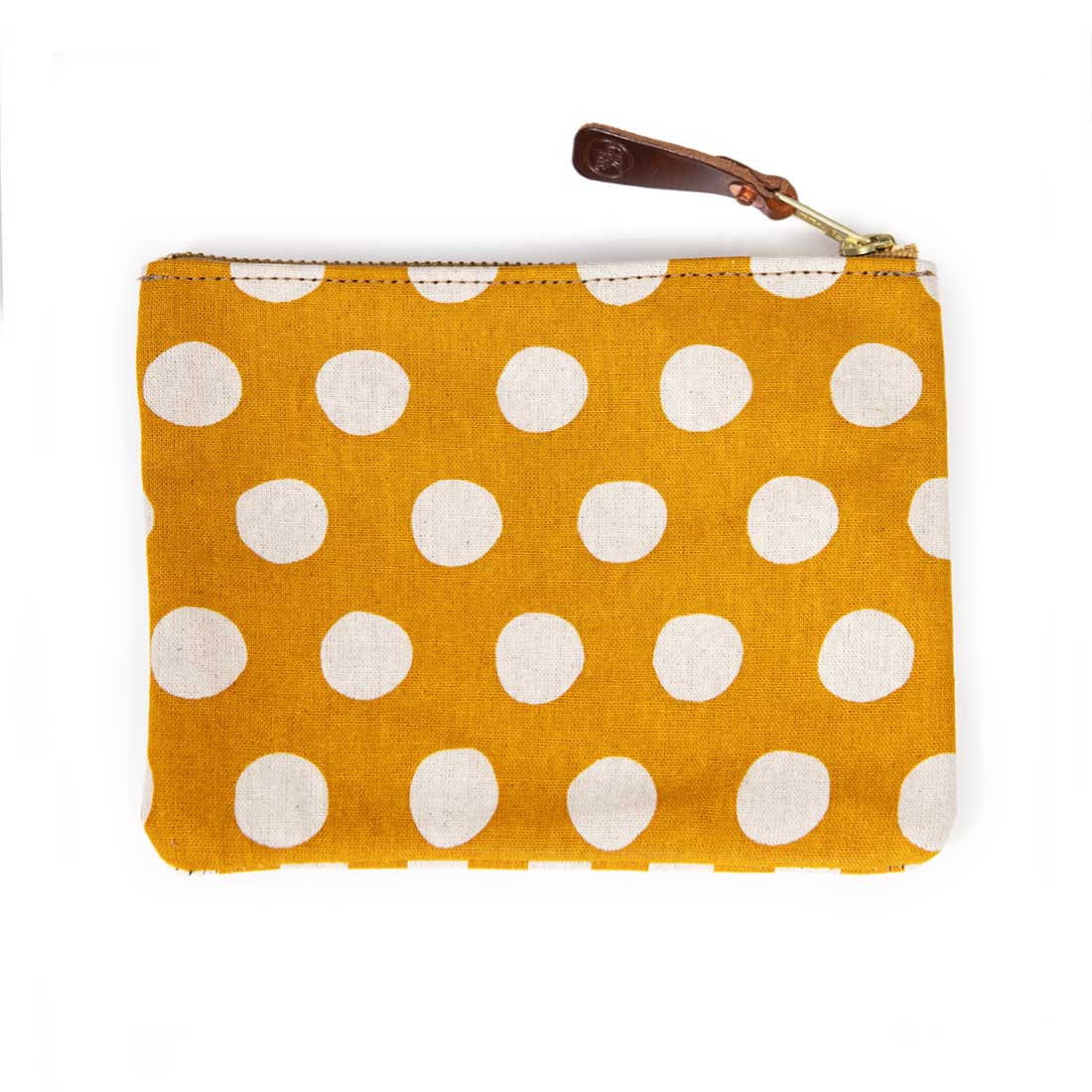 Gold Dot & Stripe Zipper Pouch