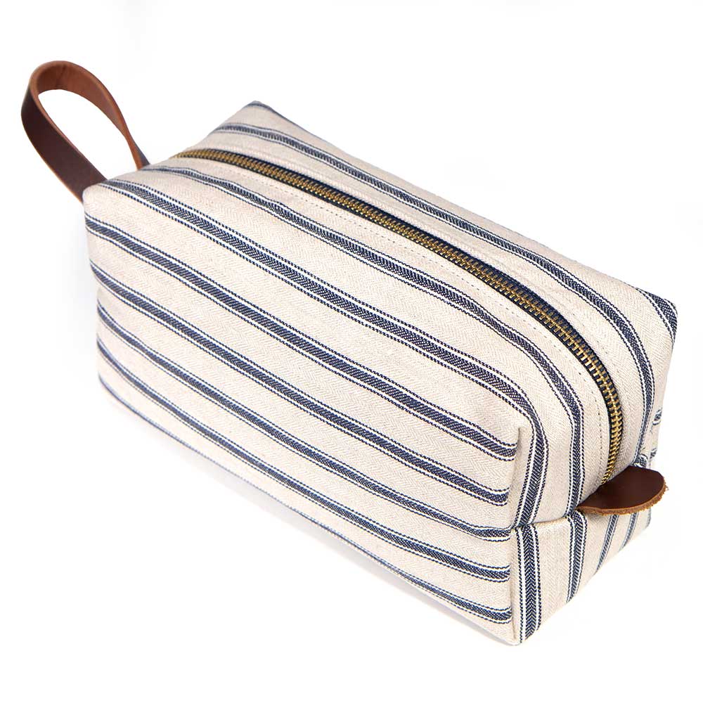 Seaside Linen Stripe Travel Kit