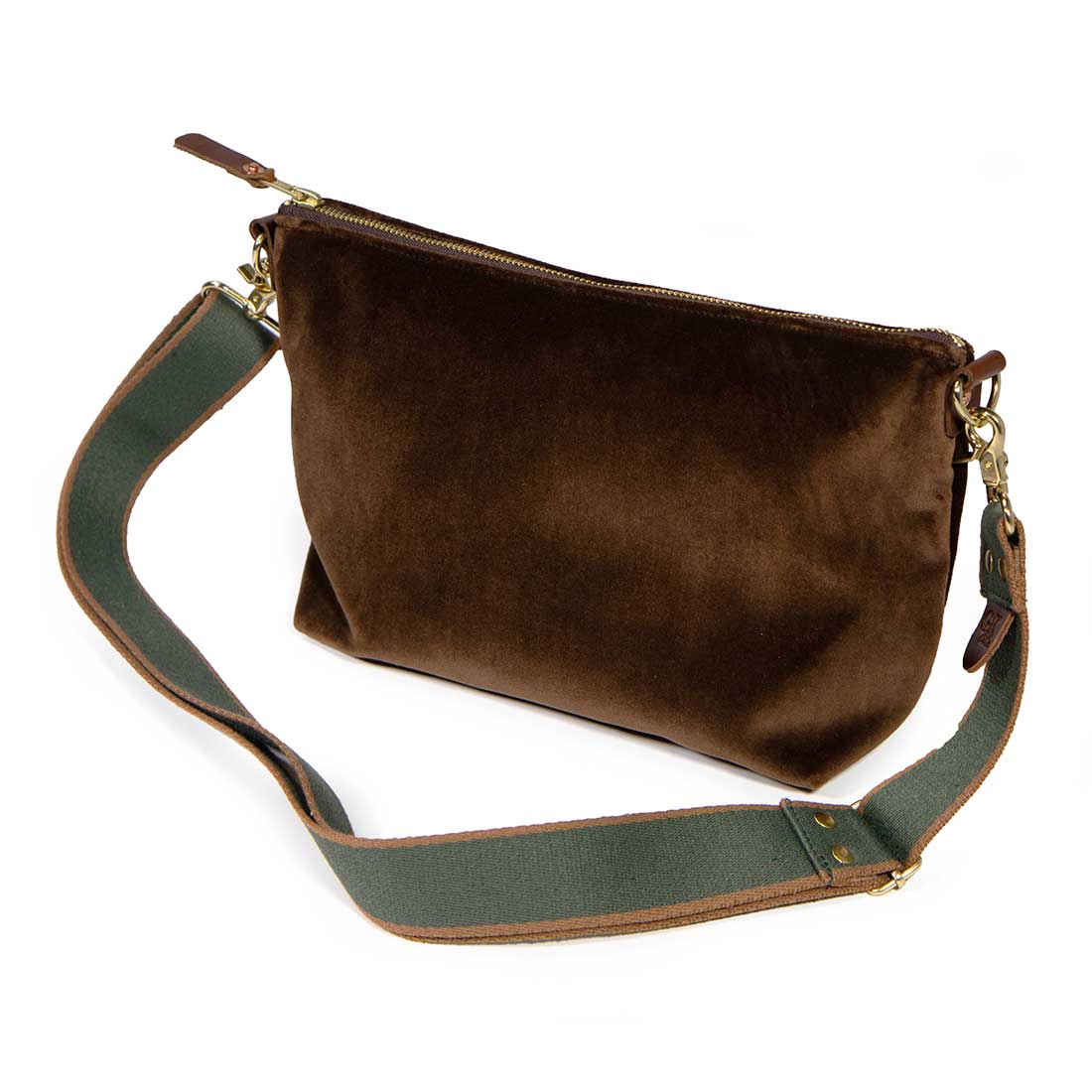 Everyday Velvet Clutch- Walnut