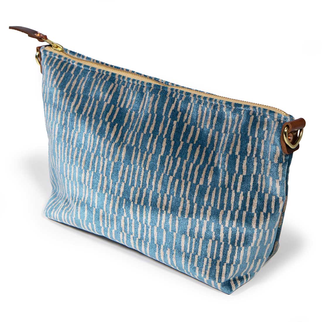 Everyday Velvet Clutch-Blue Beams