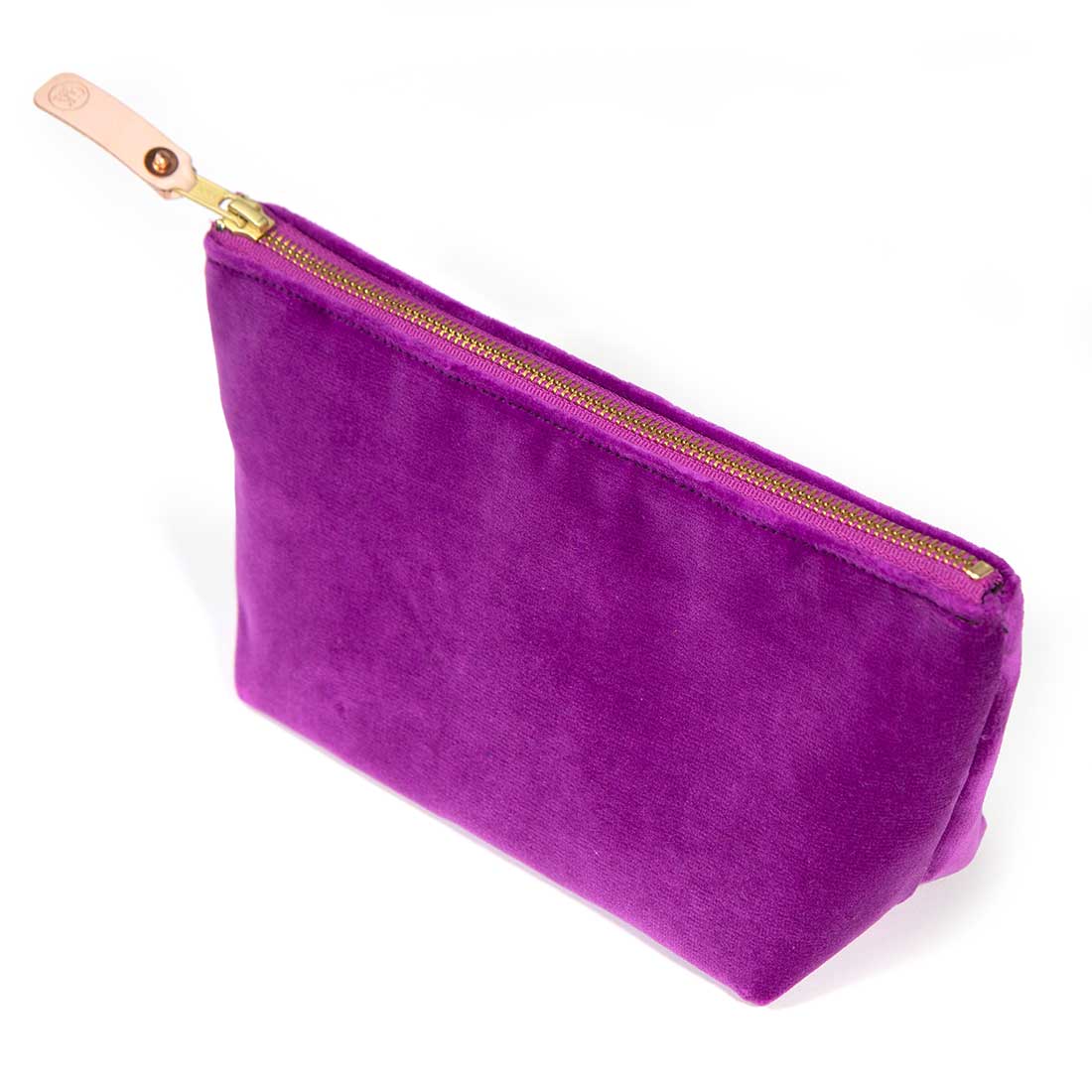 Velvet Travel Clutch-Fucshia